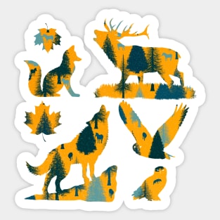 Predators and Prey of the Forest Sticker